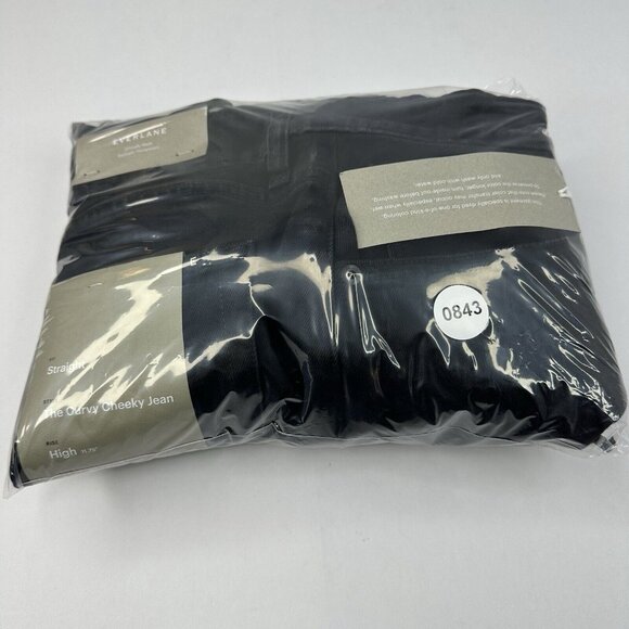 Everlane Women's NWT Black The Curvy Cheeky Hi-Rise Minimalist Jean W34/L28 - Picture 14 of 14